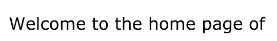 Welcome to the home page of
