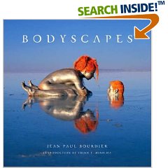 Cover of Bodyscapes - Bodypainting book - man and woman painted silver in lake