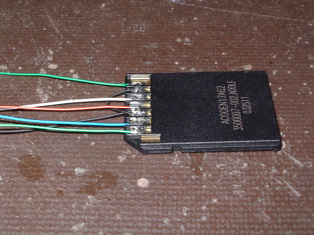 Wiring the microSD adapter