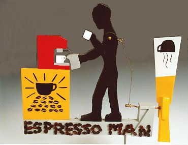 Espresso Man whirligig