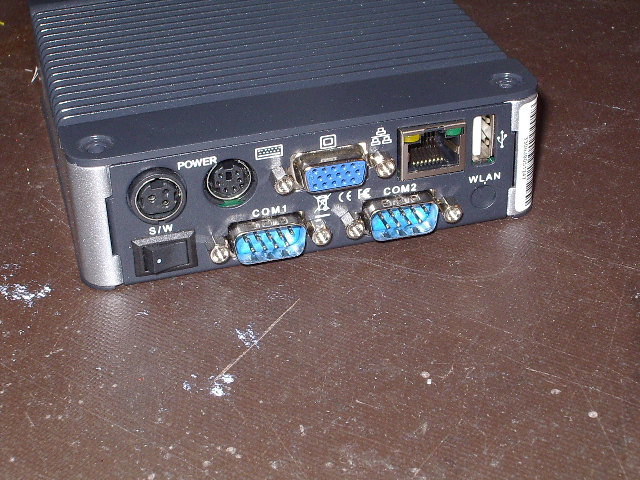 Rear panel of the eBox-3300