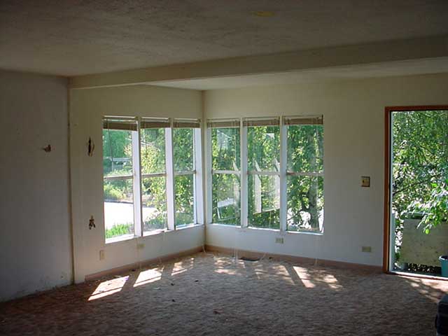 View west of living room