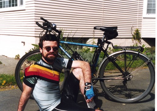 [photo of me in bicycling togs]