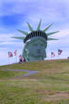 The Statue of Liberty puts in a guest appearance on top of the Gas Works hill for the 4th of July festivities